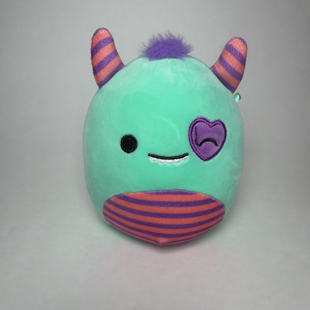 Original Squishmallows Leon The Monster Valentines Day Collection 5" Plush Toy